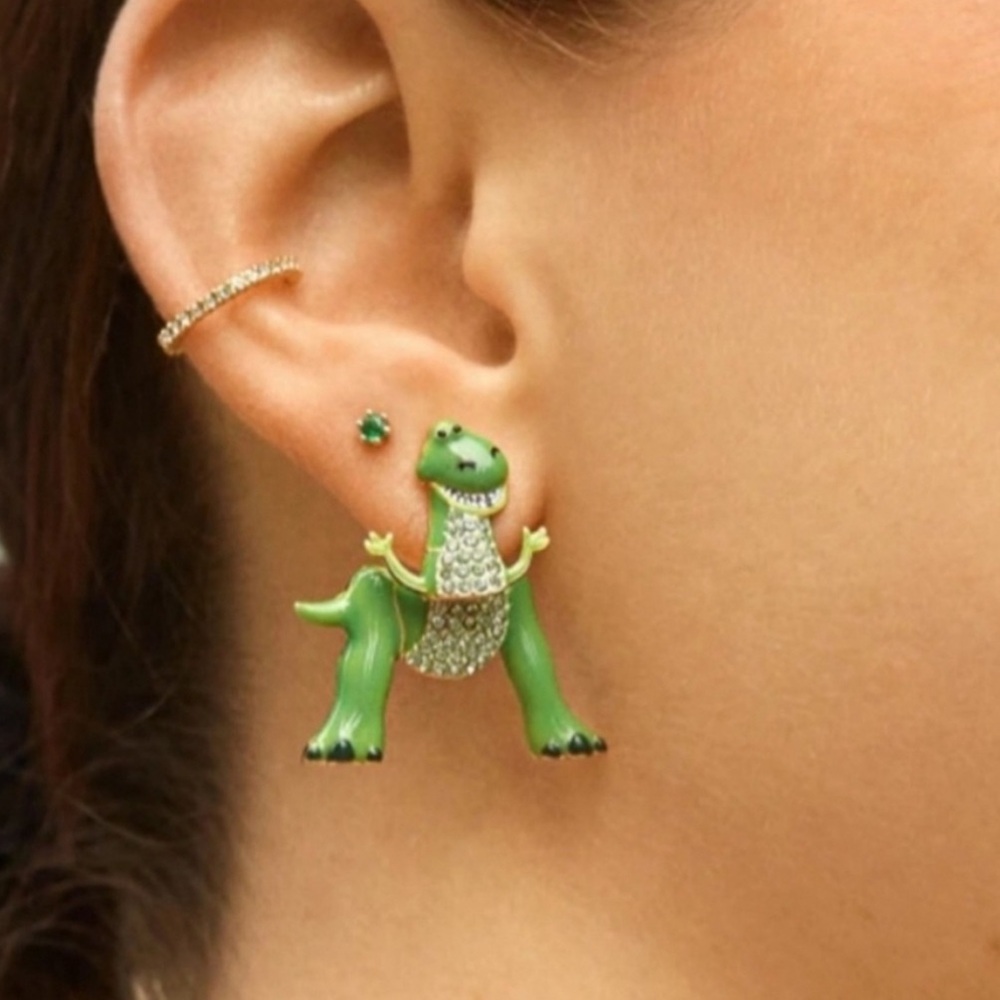 BaubleBar x Disney Pixar Toy Story Rex the dinosaur Earrings NEW! - Picture 3 of 11